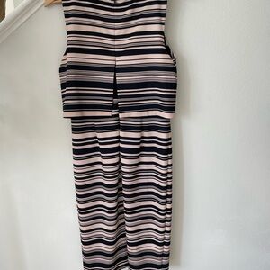 Striped Sleeveless Jumpsuit
